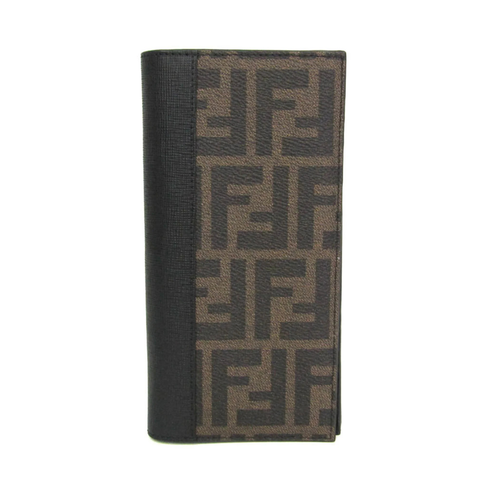 Fendi Zucca 7M0186 Men,Women Leather,Zucca Long Wallet (bi-fold) Black,Brown